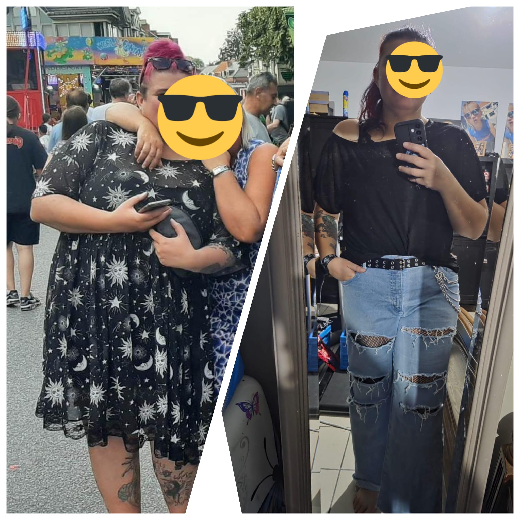 Before - after body transformation